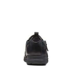 Clarks Un Adorn Zip Black Leather Slip-On -Women Boot Store 26137017 6