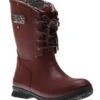BOGS Amanda Plush Lace-Up Burgundy Women's Insulated Rain Boot -Women Boot Store BOGAMANDAPL04