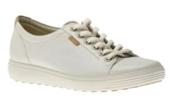 ECCO Women's Soft 7 White Lace-Up Sneaker
