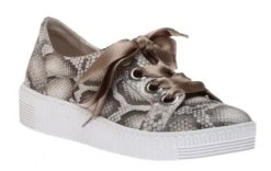 Gabor 43.330.30 Taupe Snakeskin Lace-Up Sneaker