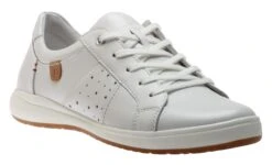 Josef Seibel Caren 01 White Leather Lace-Up Sneaker