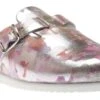 Mephisto Halina Pink Silver Leather Clog -Women Boot Store MEPHALINA13