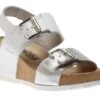 Mephisto Lissandra White Silver Print Wedge Sandal -Women Boot Store MEPLISSANDRA09