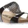 Mephisto Sofie Grey Patent Bedazzled Wedge Slide Sandal -Women Boot Store MEPSOFIE05