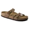 Birkenstock Franca Oiled Leather Tobacco Brown Slide Sandal