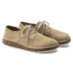 Birkenstock Gary Unisex Sand Suede Leather Lace-Up Sneaker -Women Boot Store birgary08b