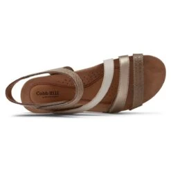 Hollywood 4-Strap Brown Sandal -Women Boot Store ci0237 hollywood 4 str dove multi 194097319593 t