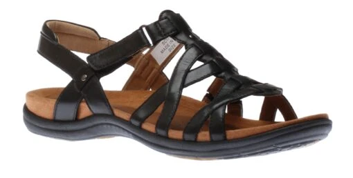 Rubey Woven Black Leather Sandal 3 Rubey Woven Black Leather Sandal -Women Boot Store cobrubeyw01