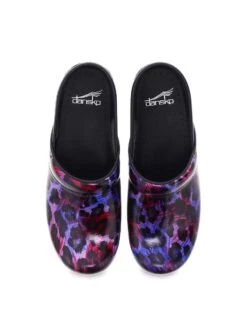 Dansko Professional Painted Leopard Patent Clog -Women Boot Store danprofplp01f