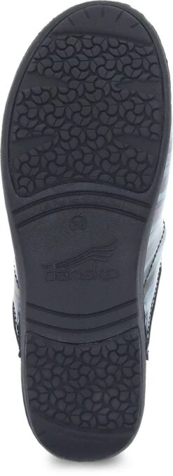 Dansko XP 2.0 Teal Striped Patent Leather Clog -Women Boot Store danxp2003c