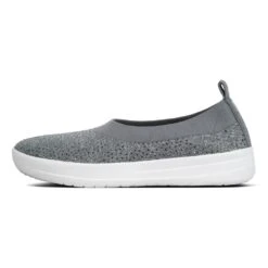 Uberknit Ballerina Crystal Charcoal / Dusty Grey Slip-On Flat -Women Boot Store fituberknitcb05a