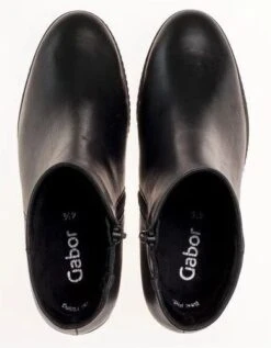 Gabor 54.780.27 Black Leather Wedge Ankle Boot -Women Boot Store gab54 780 27d