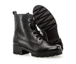 Women Boot Store 14 Gabor 30 Mm Lace Zip Black