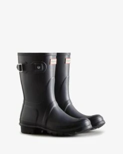 Hunter Women's Original Black Short Rain Boot -Women Boot Store hunw2375801c