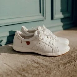 Josef Seibel Caren 01 White Leather Lace-Up Sneaker -Women Boot Store jos67701 133000j