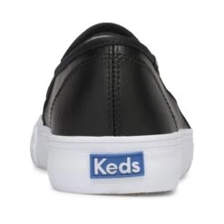 Keds Double Decker Black Perforated Leather Slip-On Sneaker -Women Boot Store keddoubledp01c