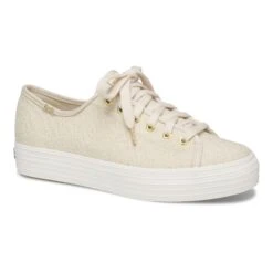 Keds Triple Kick Beige Lace-Up Platform Tennis Sneaker -Women Boot Store kedtriplekick08 1