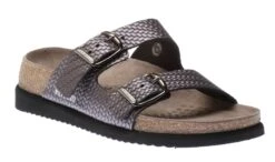 Mephisto Helda Plus Wide Width Grey Twist Slide Sandal