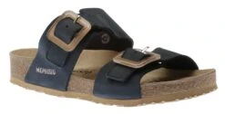 Mephisto Madison Navy Leather Slide Sandal
