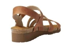 Kayla Brown Leather Wedge Sandal -Women Boot Store naokaylaea7g