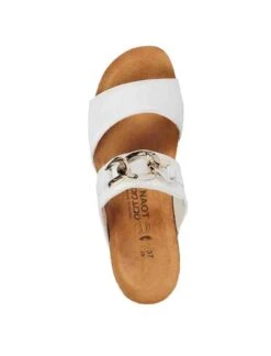 Victoria White Leather Embellished Slide Sandal -Women Boot Store naovictoriah63d