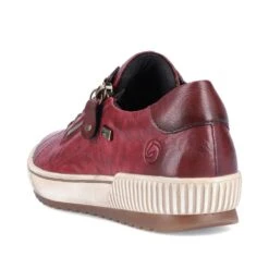 Remonte Ottawa Burgundy Leather Zipper Lace-Up Sneaker -Women Boot Store remd070035c