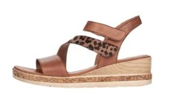 Remonte Odeon Brown Cheetah Wedge Sandal -Women Boot Store remd305424b