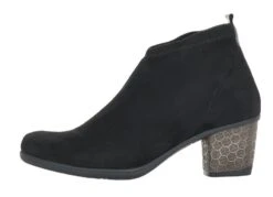 Remonte Microstretch Black Embossed Heel Ankle Boot -Women Boot Store ried547302b