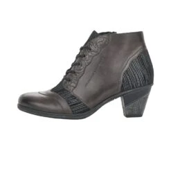 Remonte Cristallino Grey Leather Embossed Ankle Boot -Women Boot Store ried878940b 1
