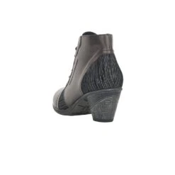 Remonte Cristallino Grey Leather Embossed Ankle Boot -Women Boot Store ried878940c 1