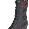 Remonte Ottawa Black Red Mid-Calf Boot -Women Boot Store ried879102