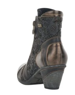 Remonte Australia Black Bronze Paisley Ankle Boot -Women Boot Store ried879402c