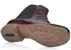 Remonte Cristallino Wine Ruched Leather Chelsea Boot -Women Boot Store rier097335c