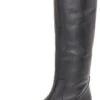 Remonte Cristallino Black Leather Tall Boot -Women Boot Store rier657601