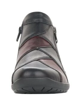 Remonte Cristallino Black Wine Leather Ankle Boot -Women Boot Store rier767402b