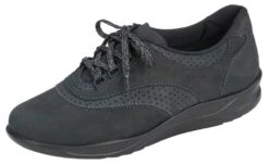 Walk Easy Nero Nubuck Leather Walking Shoe -Women Boot Store saswalkeasy21c