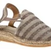 Toni Pons Nancy Taupe Glitter Stripe Slip-On Espadrille Flat Sandal -Women Boot Store tonnancy07